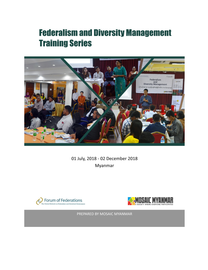 Federalism and Diversity Management Training Report